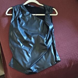 Black Faux Leather Skirt